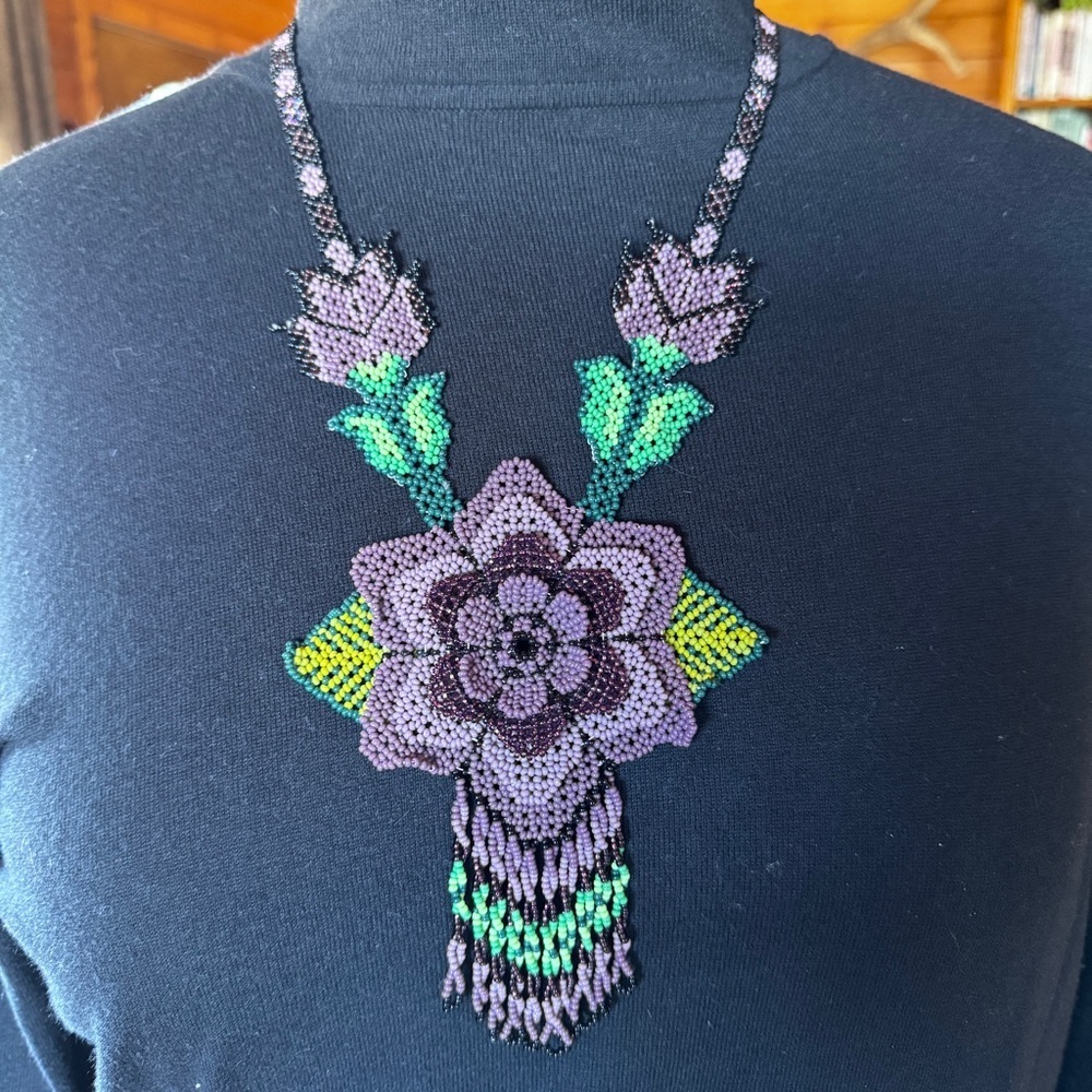 HAND CRAFTED BEADED necklace
